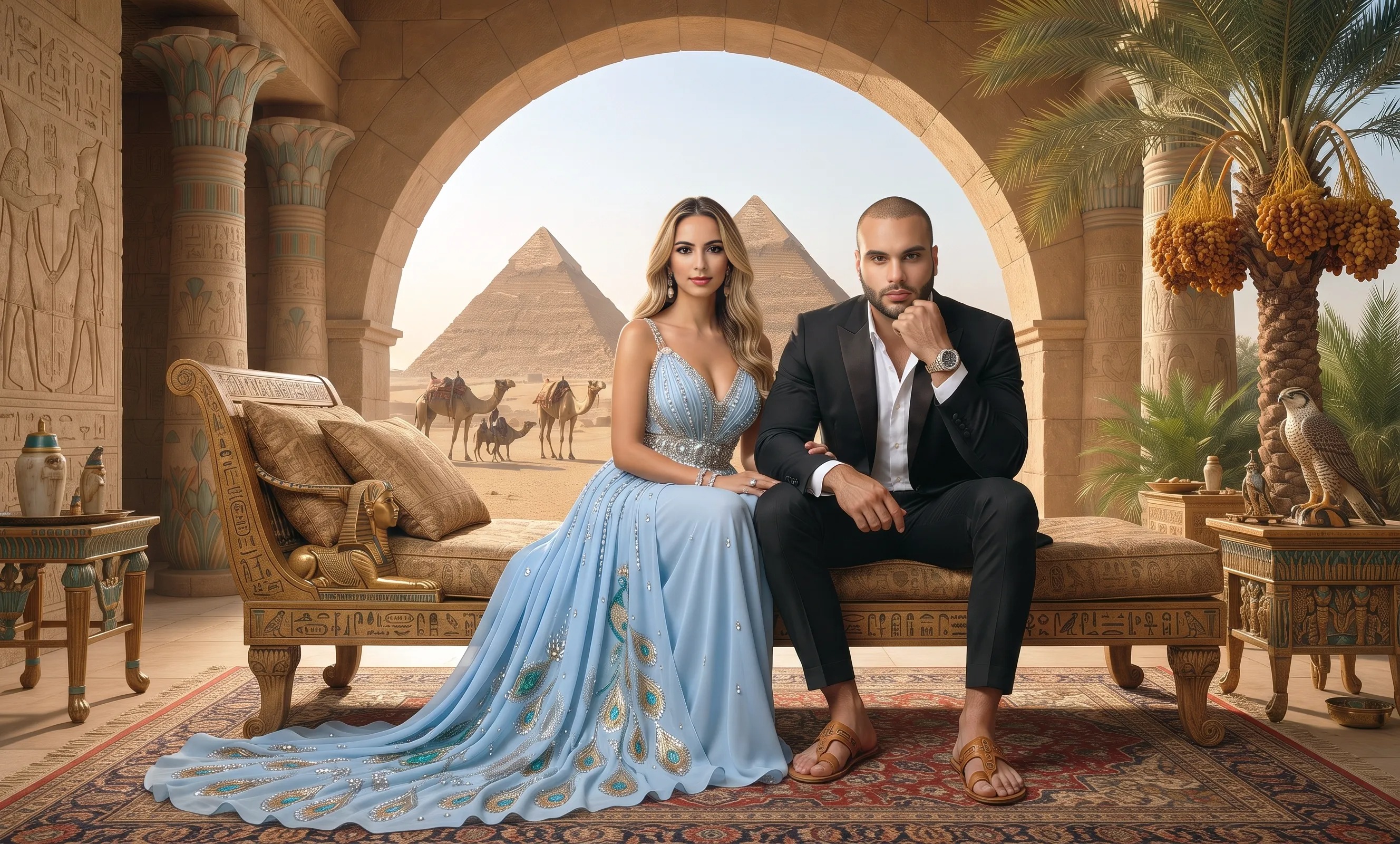 Giza Pavilion — custom digital background